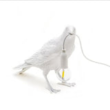 Black Bird Standing Shape Nordic Resin Bird Wall Lamp - Creative Animal Bedside Decorative USB Night V888-ELOSUNG13811