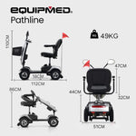 EQUIPMED Mobility Scooter Electric Motorized Ride On E-Scooter for Elderly Older Adult Handicap Aid V219-AGCMSCEMQA3SL