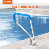 Pool Handrail 39 x 32 inch Stainless Steel with Base Plate for Spas V952-BXGYCFSDDB39WBGVHV0