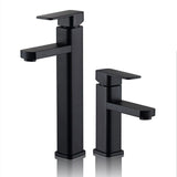 Black Bathroom Faucet Stainless Steel Modern Waterfall Sink Faucet For Home Hotel 2 Hoses V1294-YM0703-3112230013911