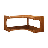 Kdkad 2-Tier Corner Desk Shelf 14x5 Inch Solid Wood Organizer for Kitchen/Bathroom/ice V1189-WXFWAL-20260326-02601