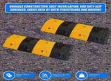Pair of 1m Long 60T Load Rubber Speed Bump Hump Modular Speed Humps Road Hump V63-824161