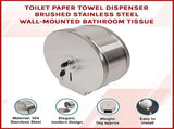 Brushed Stainless Steel Wall Mounted Toilet Paper Towel Dispenser V63-920871