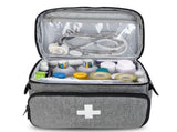 First Aid Bag Empty, Small Medicine Bag Portable Medical Supplies Organizer for Travel, Home, V1192-AZ-W-3324