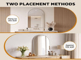 Embellir Arch Wall Mirror, Decorative Silver Mirrors, 86x50cm Bathroom Vanity Mirror, Slim MM-E-WALL-OVAL-SR-5086