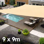 Wallaroo Square Shade Sail - 9m x 9m - Sand SS-9X9