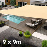 Wallaroo Square Shade Sail - 9m x 9m - Sand SS-9X9