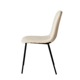 Levede Stackable Dining Chairs Kitchen Beige CH1093-4-BG