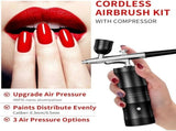 Airbrush Kit with Compressor Airbrush Kit Cordless Rechargeable with 0.3mm Nozzle and Cleaning Brush V1369-AZ3-W-11644