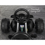 Rigo Kids Pedal Go Kart Ride On Toys Racing Car Plastic Tyre Black GKRT-F1D-BK