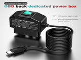 OBD Car Dash Cam Monitoring Cable - 12V/24V Hardwire Power Cable for Dash Cameras V1192-D16