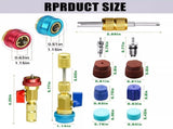 Professional Car AC Repair Kit, Schrader Valve Core Removal Tool with Quick Release for High and Low V1237-ZY-203-3189