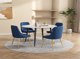 Oceans Velvet Dining Set V264-DNT-405-WHE-DNC-414V-BLU-4