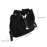 Black Convertible Bucket Handbag with Adjustable Shoulder Straps for Comfortable, Versatile Everyday V1369-AZ3-W-21631