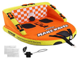 Towable Tube for Boating, 1-2 Riders Inflatable Towable Tubes with Deck Seats and Backrest, 340 lbs V952-CQTLSFDX2R00U07GEV0