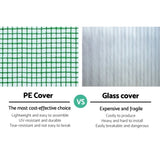 Green Fingers Greenhouse 4x3x2M Walk in Green House Tunnel Plant Garden Shed Dome GH-POLY-E-40X30-D-GR