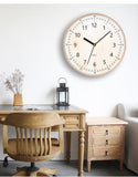 Creative Fashion Minimalist Punch-Free Clock, Living Room Dining Room Bedroom Fresh Home Mute V1369-AZ3-W-03728