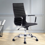 Artiss Office Chair Conference Chairs PU Leather High Back Black OCHAIR-H-8147H-BK