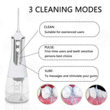 Pink 300ML Cordless Water Flosser with 5 Nozzles - Rechargeable Portable Oral Irrigator V888-ELOSUNG16044