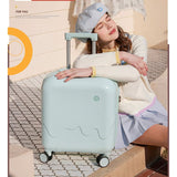 20 Inch Cute Carry On Suitcase, Hard Shell Cabin Luggage with USB Charging Port & Cup Holder, V1265-YY-277