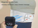 Dark Blue Wireless Heated Waist Massager with Lumbar Support - Smart Back Pain Relief Device V888-ELOSUNG13448
