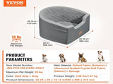 Dog Booster Car Seat Pet Car Seat for Small Medium Dog up to 24.9 kg Gray V952-CWZGQCZYTSQH1HCRMV0