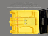 17-inch Yellow and Black Heavy Duty Plastic Toolbox - PP Material with ABS Latches - Lockable, Large V888-ELOSUNG50970