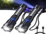 2pcs Tactical A70 LED Flashlight Economical Upgrade Rechargeable Outdoor Torch V1263-JX-4288