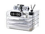 A4 Paper Storage Box Stackable Plastic Large Opening Single Layer Desktop File Organizer for Office V1294-YM0626-3117220312811