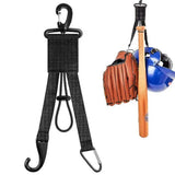 10 Pcs Baseball Softball Gear Hanger 3 in 1 Organizer Bat Holder with Glove Clip and Helmet Hook for V1192-AZ-W-5456