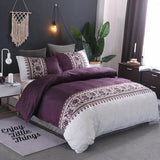 Plum Fiore Border Elegance Quilt / Doona / Duvet Cover set V745-AQ041710Q3