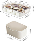8-Compartment Sealed Snack Organizer with Handle for Fridge, Picnic & Kitchen Storage BPA-Free V1107-CS-CFTLSNH