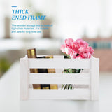 Decorative White Wooden Crate Rustic Home Storage Multi-Function Living Room V1369-AZ3-W-10664