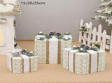 YH99032 Set of 3ative Christmas Gift Boxes with Pine Cones & Berries,without lights - Holiday V888-ELOSUNG11185