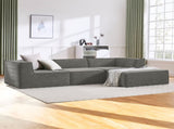 Sarantino Novi 3-Seater Modular Sofa with Ottoman in Grey Non-Slip Bottom Lounge SOFA-MLM-232-GY