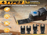 10Pcs Titanium Bimetal Oscillating Saw Blade Set Efficient Oscillating Multi Tool Blade for Cutting V1192-AZ-W-21711
