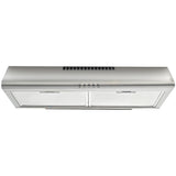 EUROCHEF 60cm Fixed Stainless Steel Rangehood, Quiet 3-Speed, 4-Layer Dishwashable Filters, Halogen V219-RGHFIXEC67FA