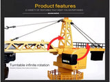 HUINA 1/14 12CH RC Alloy Tower Crane Engineering Construction Vehicle Toy Kids Car V610-TOY-HN-1585