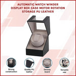 Automatic Watch Winder Display Box Case Motor Rotation Storage PU Leather V63-827061