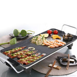 SOGA 48cm Electric BBQ Grill Teppanyaki Tough Non-stick Surface Hot Plate Kitchen 3-5 Person KOREANBBQPLATE48CM