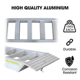 BULLET Pair of 2.3m Aluminium Loading Ramps, 4000kg Total Capacity, Heavy-Duty, Safety Pins, for V219-VHWRMPBPA23AX2
