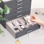 Jewellery Grey Box, 6 Layers, 5 Drawers V178-81312