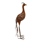 Rust Standing Peacock Garden Statue 60cm V637-71670PCK