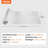 Double Reflective Insulation Roll Foam Core Radiant Barrier 120 x 48 Inch / 3 x 1.2M V952-LBPEFPMXRFSFZ1UTKV0