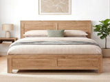 Artiss King Single Bed Frame Wooden Bed Base WBED-F-OATMEAL-KS-NA-AB