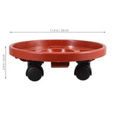 Red Plastic Plant Pot Tray with Smooth Rolling Wheels for Easy Mobility and Convenient Flower Pot V1192-AZ-W-22241