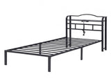 Artiss Bed Frame Single Size with Charging Station WAVE MBED-D-WAVE-S-BK