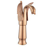 Swan-Shaped Single-Handle Single-Hole Vessel Faucet Deck-Mounted Bathroom Sink Faucet, Tall Model, V1107-113-27091-ROS-33CM
