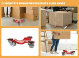 3Pcs Furniture Dolly Red Metal Moving Tool for Heavy Furniture Home Use V1370-AZ4-19903