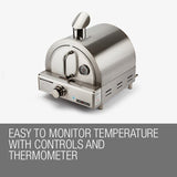 EuroGrille Portable Pizza Oven BBQ Camping LPG Gas Benchtop Stainless Steel V219-BBQPIZEUGAXX1